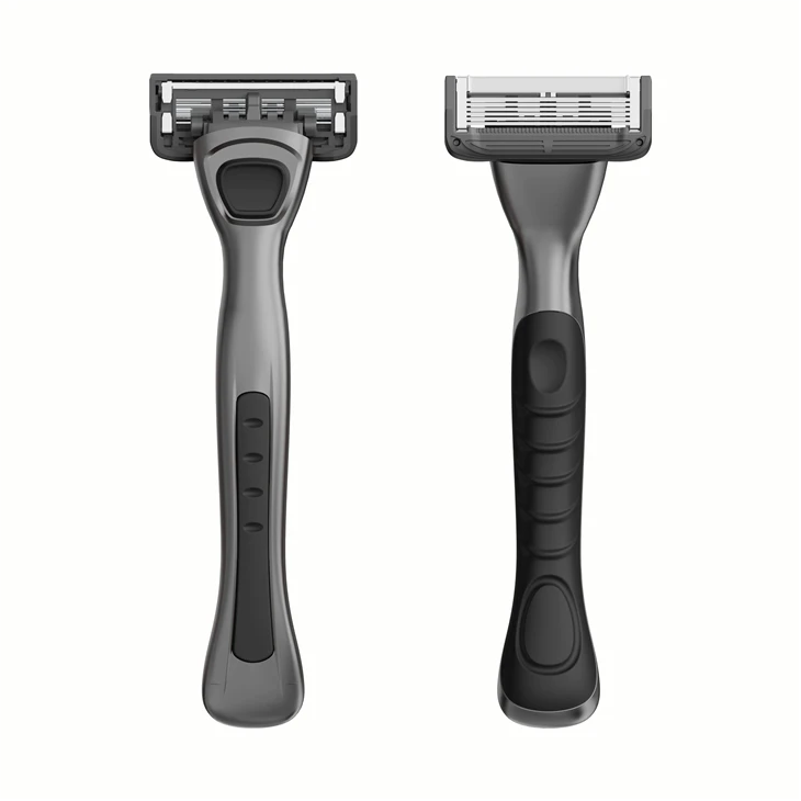 6-blade Man Razor With Metal Handle